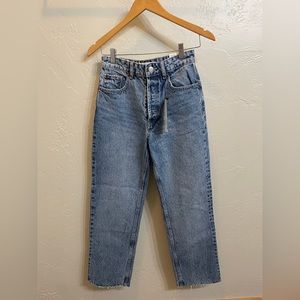 Zara High Rise Ankle Length Straight Jeans - Size 2 (UK 34)